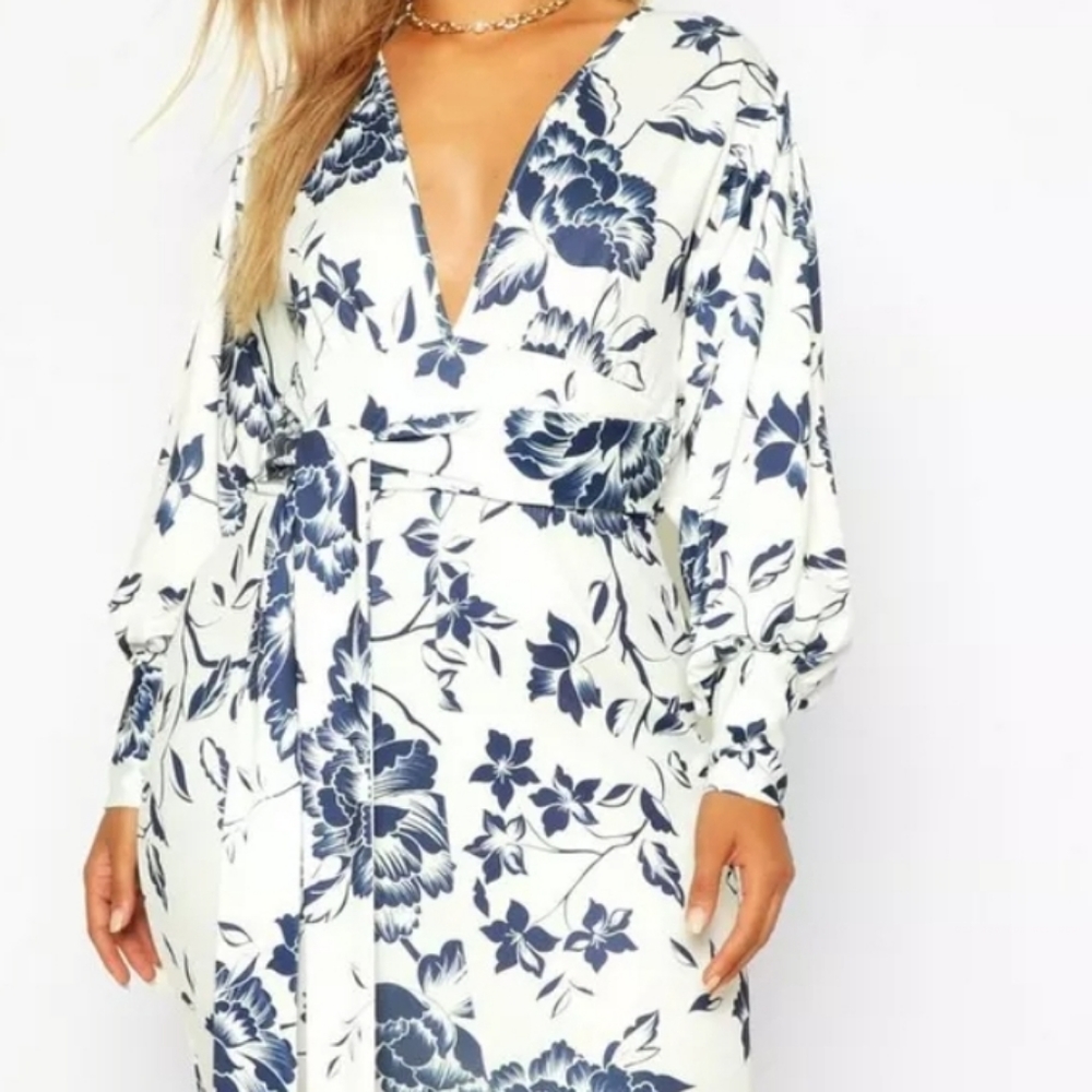 Boohoo Midi Floral Dress